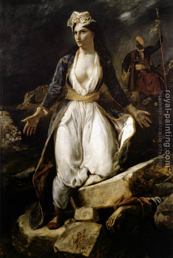 Eugene Delacroix : Greece on the Ruins of Missolonghi